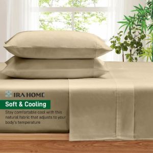 100% Organic Bamboo Taupe Three Piece Bed Sheet Set