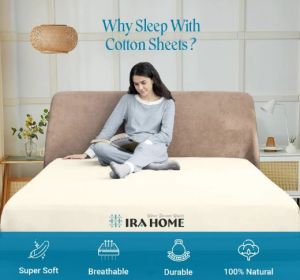 100% Egyptian Ivory Cotton Four Piece Bed Sheet Set