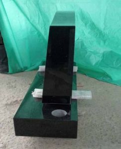 Absolute Black Slant Granite Monument
