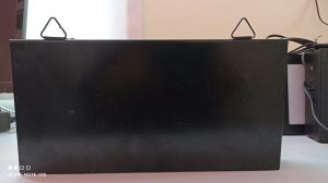 led 24 x 12 inch red digital display clock