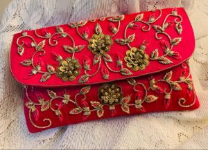 Handmade Kashmiri Crewel Embroidery Clutch