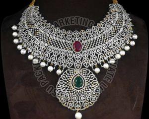 American Diamond Wedding Necklace Set