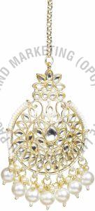Designer Pearl Drop Maang Tikka