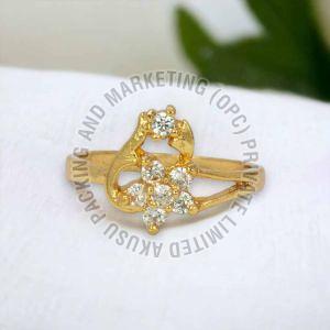 Multi Stone Floral Design Finger Ring
