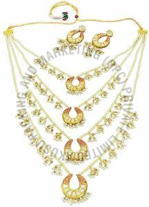 Pearl Beaded Multi Layer Bridal Set