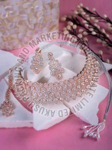Rose Gold Plated Bridal Jewellery Set