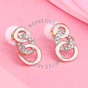Rose Gold Plated Stud Earring