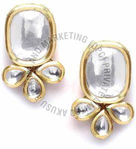Traditional Polki Stone Stud Earring
