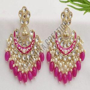 Beautiful Pink Imitation Earrings