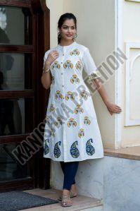 Ladies Hand Printed Cotton Kurti