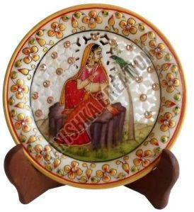 Multicolor Marble Handicraft Plate