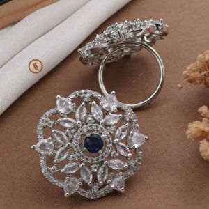 American Diamond Silver Rings