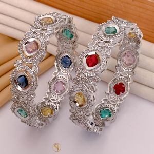 Multicolor American Diamond Bangles