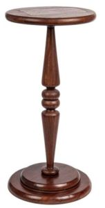 Wooden Pedestal Cocktail Side Table