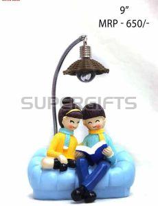 Resin LED Light Couple Statue