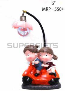 Resin LED Light Couple Statue