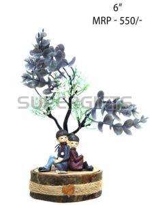 Polyresin Multicolor Tree Couple Statue