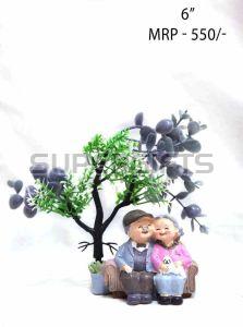 Polyresin Multicolor Tree Couple Statue