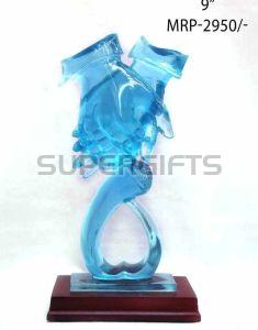 Blye Crystal Hand Shakes Trophy