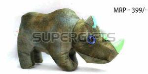 Green Rhino Soft Toy