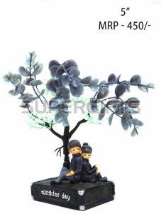 Polyresin Multicolor Tree Couple Statue