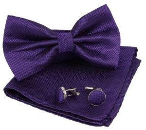 Microfiber Jacquard Bow Tie Set