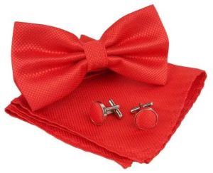 Microfiber Jacquard Bow Tie Set