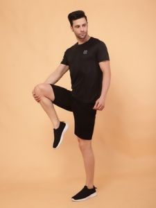 Mens Polyester Sports Gym T Shirt