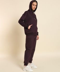 Poly Cotton Fleece Women Co Ord Set