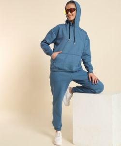 Poly Cotton Fleeces Women Co Ord Set
