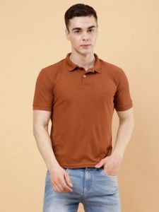 Men Splid Polyester Polo T Shirt