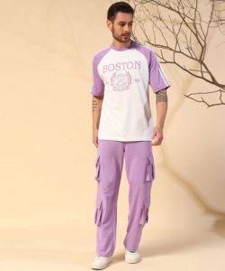 Poly Cotton Men Cargo T Shirt Co Ord Set