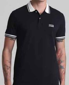 Black Cotton Matty Polo T Shirt