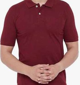Maroon Premium Poly Cotton Men Polo T Shirt