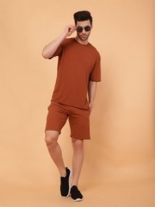 Men Poly Cotton Terry Co Ord Set