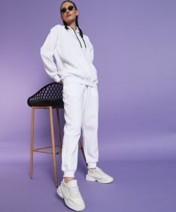 Poly Cotton Fleece Women Co Ord Set