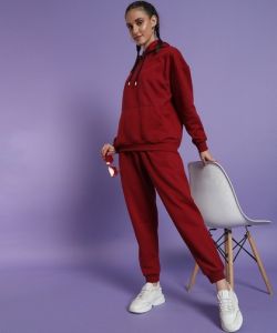 Poly Cotton Fleeces Women Co Ord Set