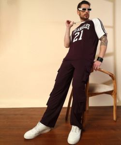 Poly Cotton Men Cargo Co Ord Set