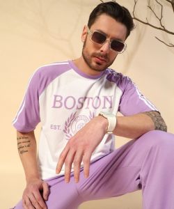 Poly Cotton Ragline Screen Printed Oversized T Shirt