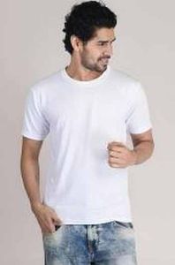 White Rich Dot Net Men Polyester T Shirt