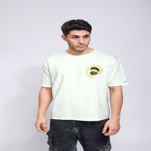 Certified Dreamer Print Mens White Cotton Oversized T-Shirt