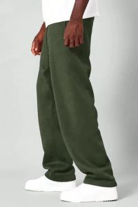 Mens Olive Green Relax Fit Cotton Joggers