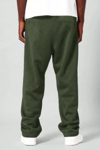 Mens Olive Green Relax Fit Cotton Joggers