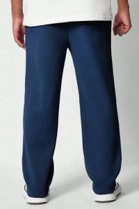 Mens Deep Blue Relax Fit Cotton Joggers