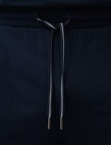 Mens Deep Blue Cotton Lounge Shorts