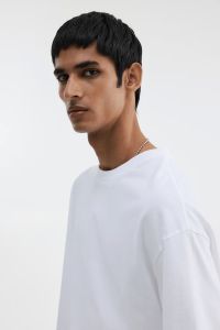 Mens Solid White Oversized T-Shirt