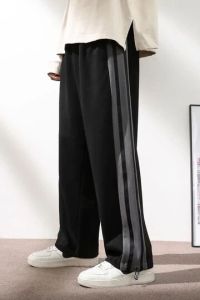 Mens Black Loose Fit Cotton Joggers