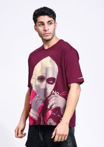 No Risk No Story Printed Mens Cotton Oversized T-Shirt