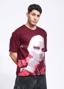 No Risk No Story Printed Mens Cotton Oversized T-Shirt