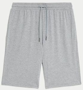 Mens Grey Cotton Lounge Shorts